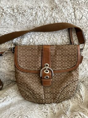 Coach Brown Signature SoHo Crossbody with Hangtag